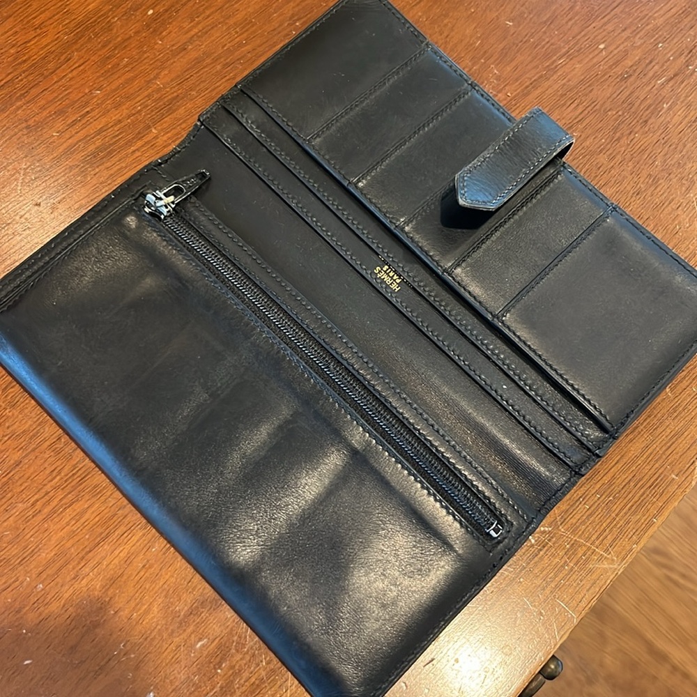 Vintage Hermes Bearn Wallet - Black - Picture 5 of 10